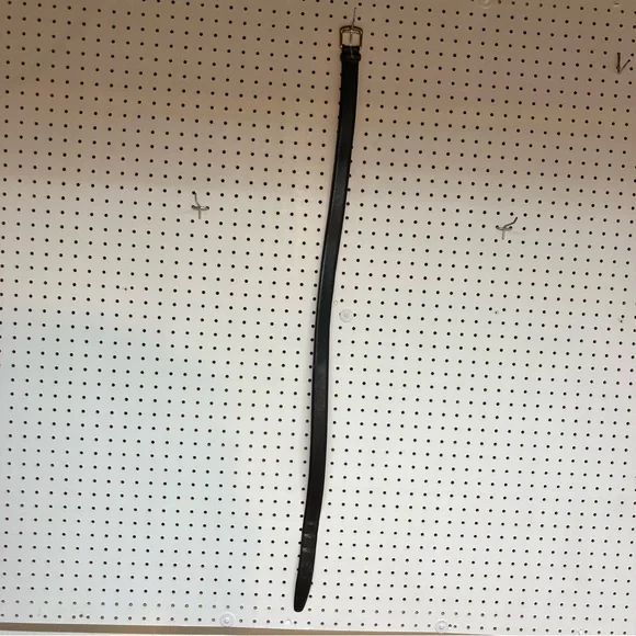 Coach Black Leather Belt with brass Buckle size 38 width 1.25” - Picture 2 of 6